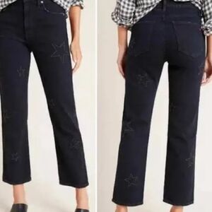 Waist 31 Sundry Anthropologie black embroidered star jeans women’s